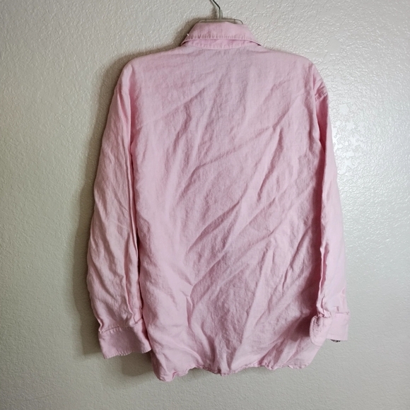 Tasha Polizzi for saddleblanket pink linen button down shirt Sz Xl - Picture 6 of 8